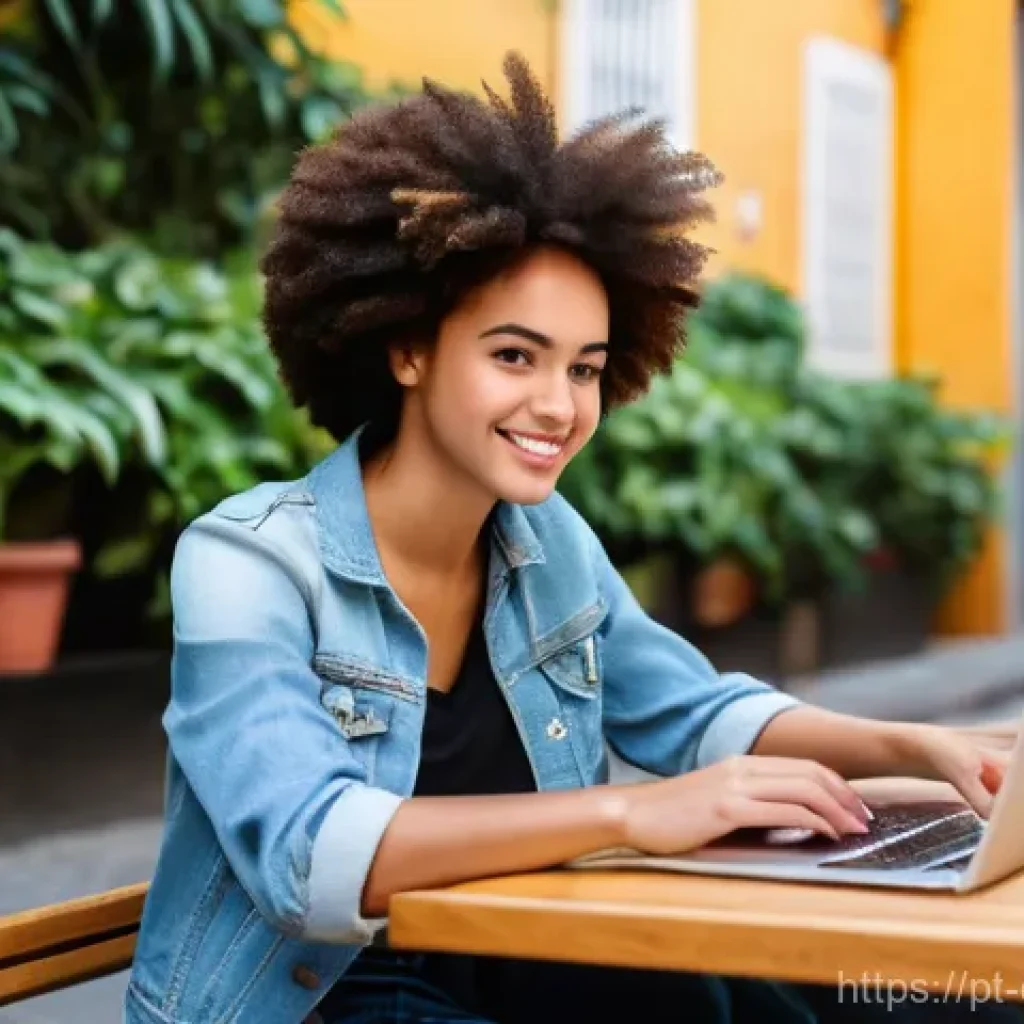 디지털 학습의 유연성 - **Prompt 1: Freedom and Flexibility in Digital Learning**
"A young adult female, with warm brown...