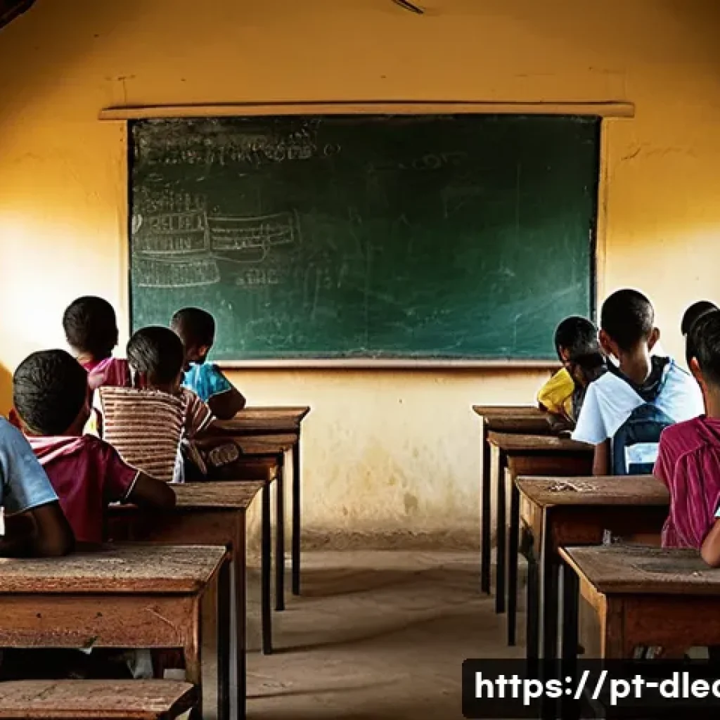 디지털 교육의 장애물 - A rural Brazilian classroom with sparse technology resources: an old wooden schoolroom with cracked ...